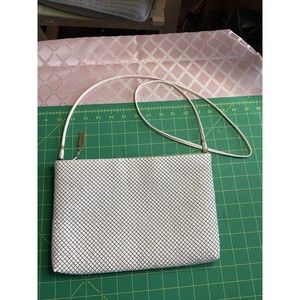 Vintage Whiting and Davis International very Light Pink /White Metal Bag Purse